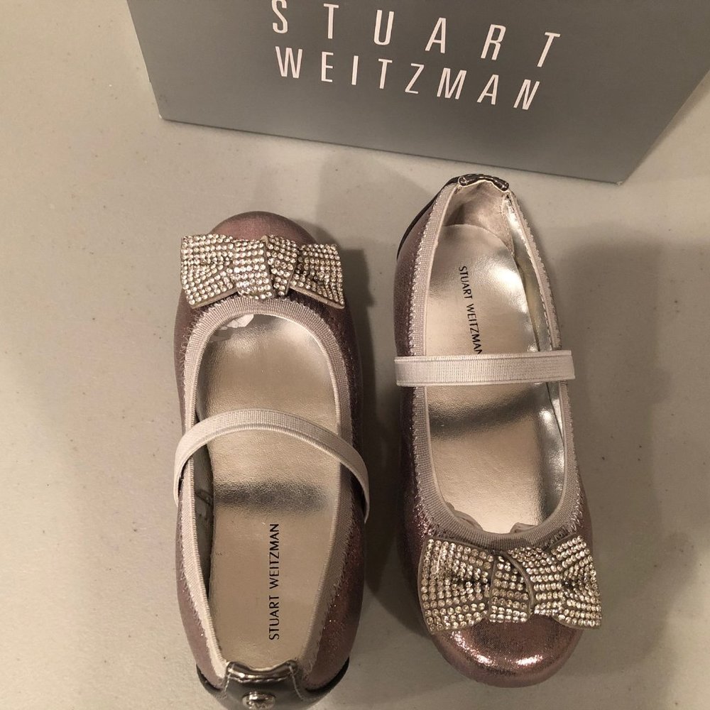 Stuart Weitzman Fannie Glitz Mary Jane Baby Shoes - Picture 12 of 13